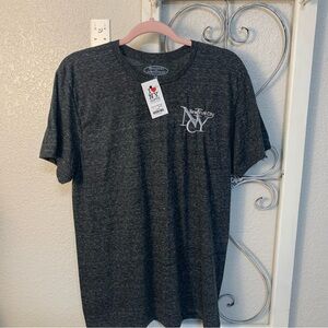 New York City Embroidered Men's Black T-Shirt